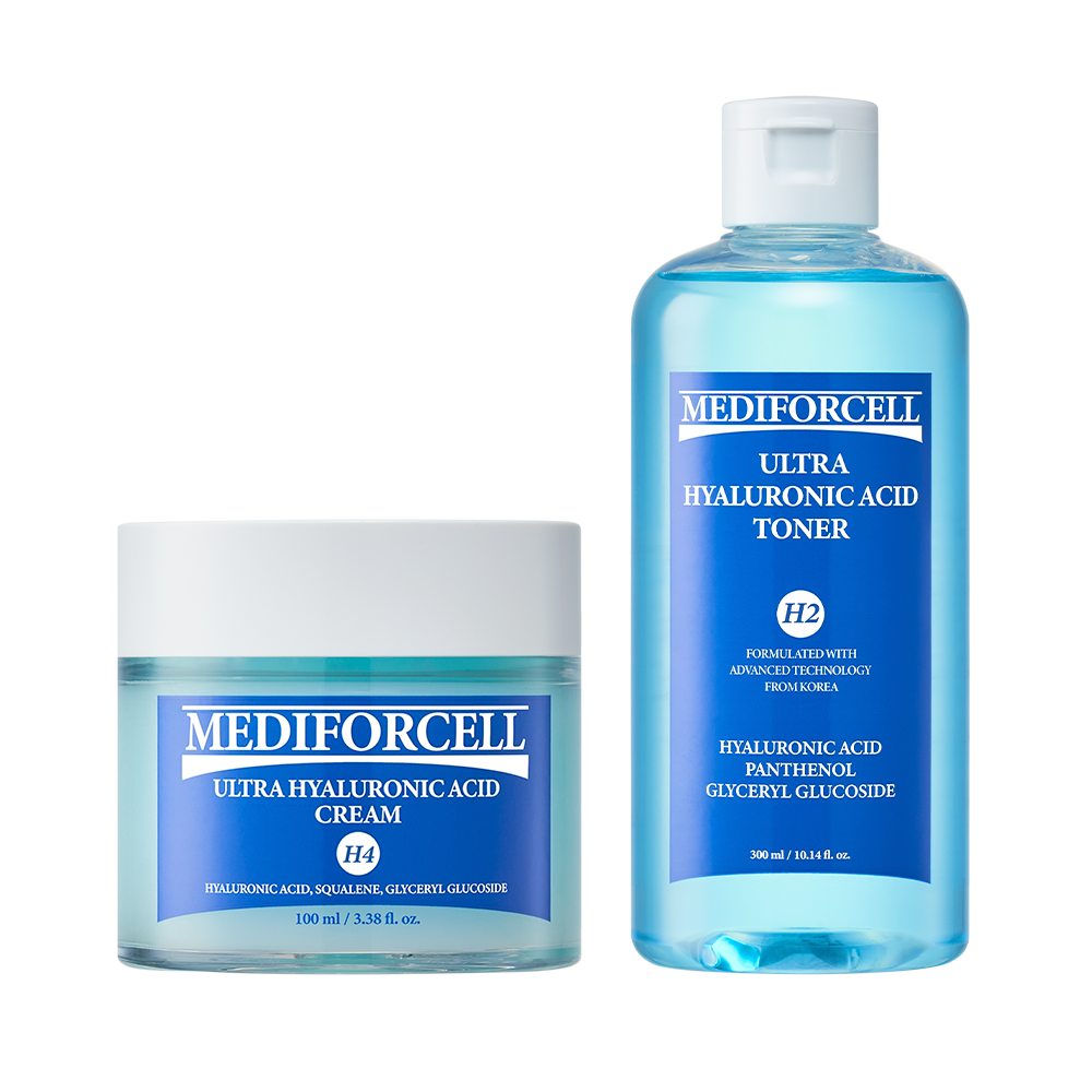 [2종세트] 메디포셀 울트라 히알루론산 크림 100ml + 히알루론산 토너 300ml - 상세 이미지 2