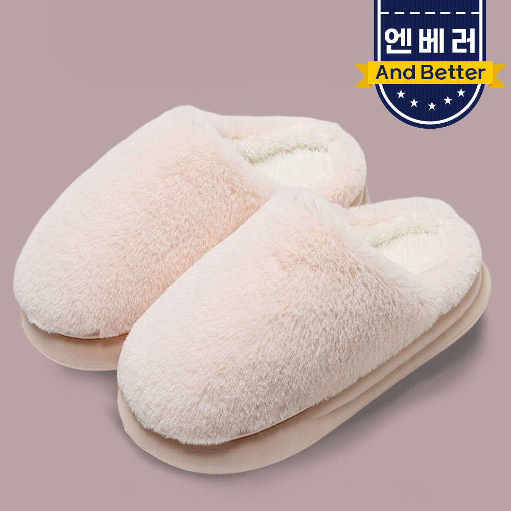 프리미엄 털 실내화 실내 슬리퍼 사무실 겨울 층간소음 실내화 거실 실내용 - 상세 이미지 5