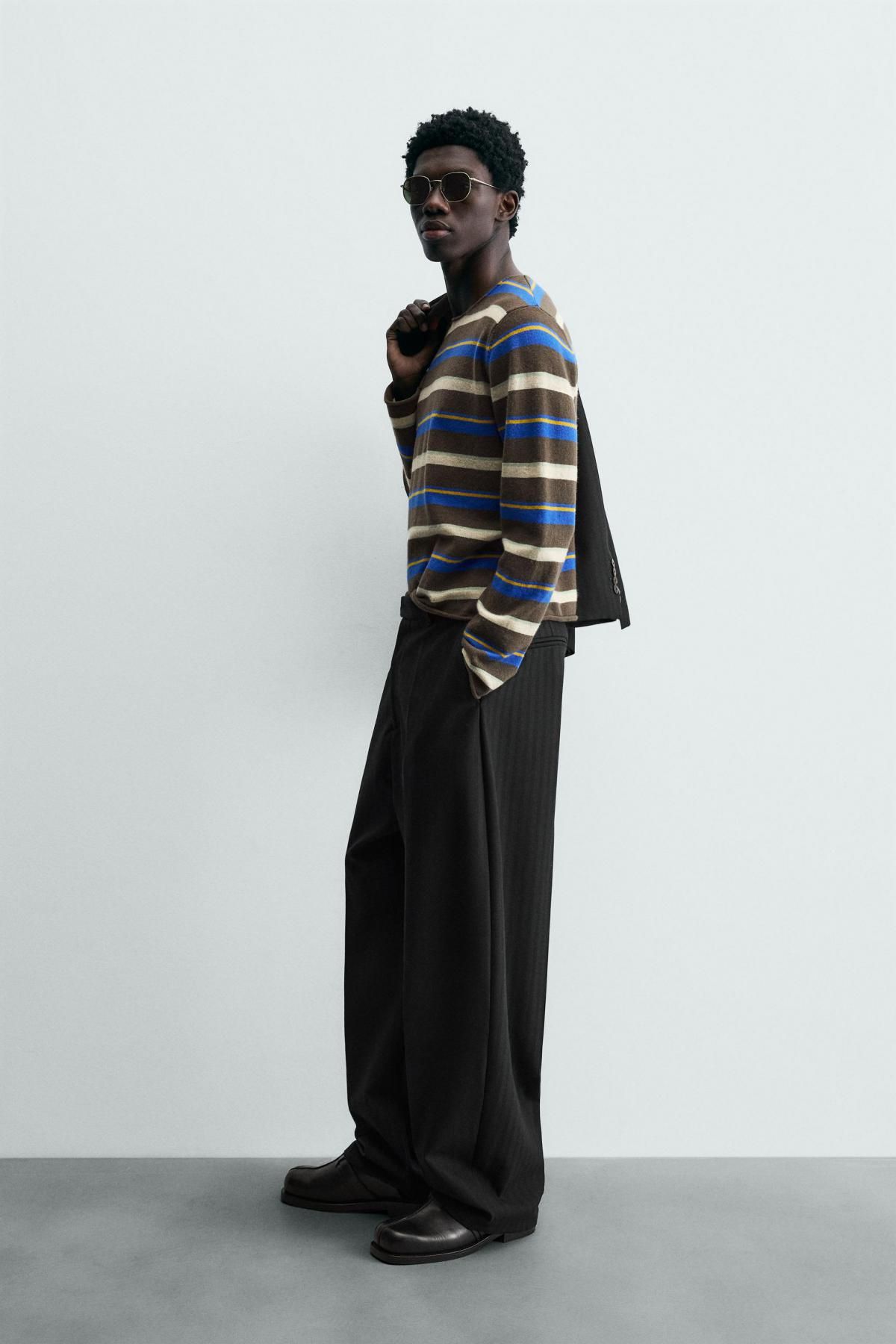 자라 한정판 스트라이프 자카드 니트 스웨터 5755/106 STRIPED - 상세 이미지 5