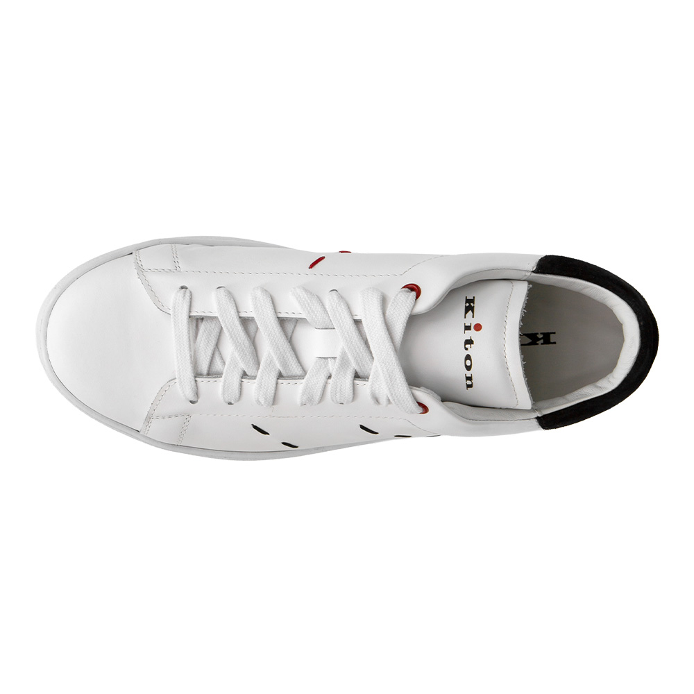 키톤 스티치 스니커즈 USSN001 XB602004 BIANCO/NERO (2023 S/S) - 상세 이미지 5