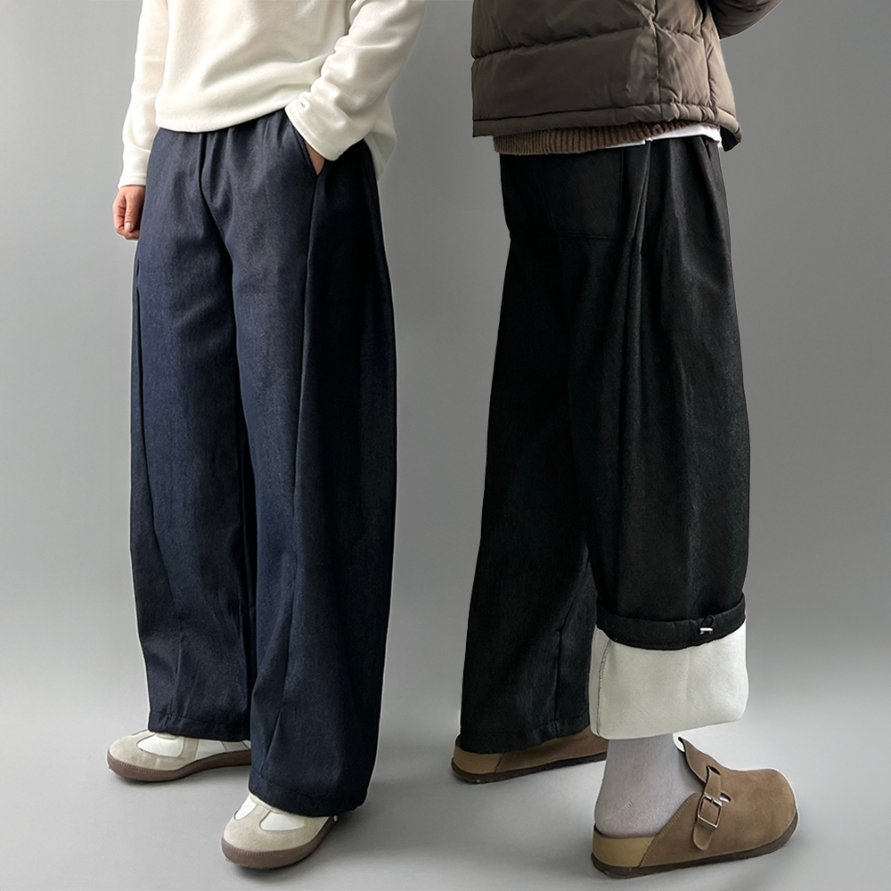 남자기모청바지 생지데님 남자밴딩청바지 벌룬데님 제품 이미지