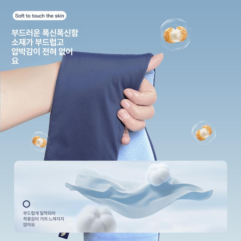 프리미엄 실크 수면안대 암막 눈가리개 여행용 숙면 네이비블루 - 상세 이미지 3