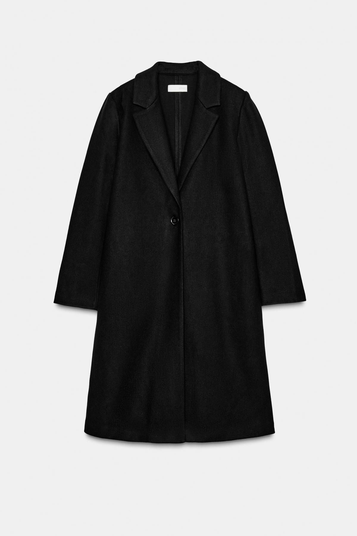 자라 소프트 베이직 롱 코트 블랙 4344/690 BLACK - 상품 이미지