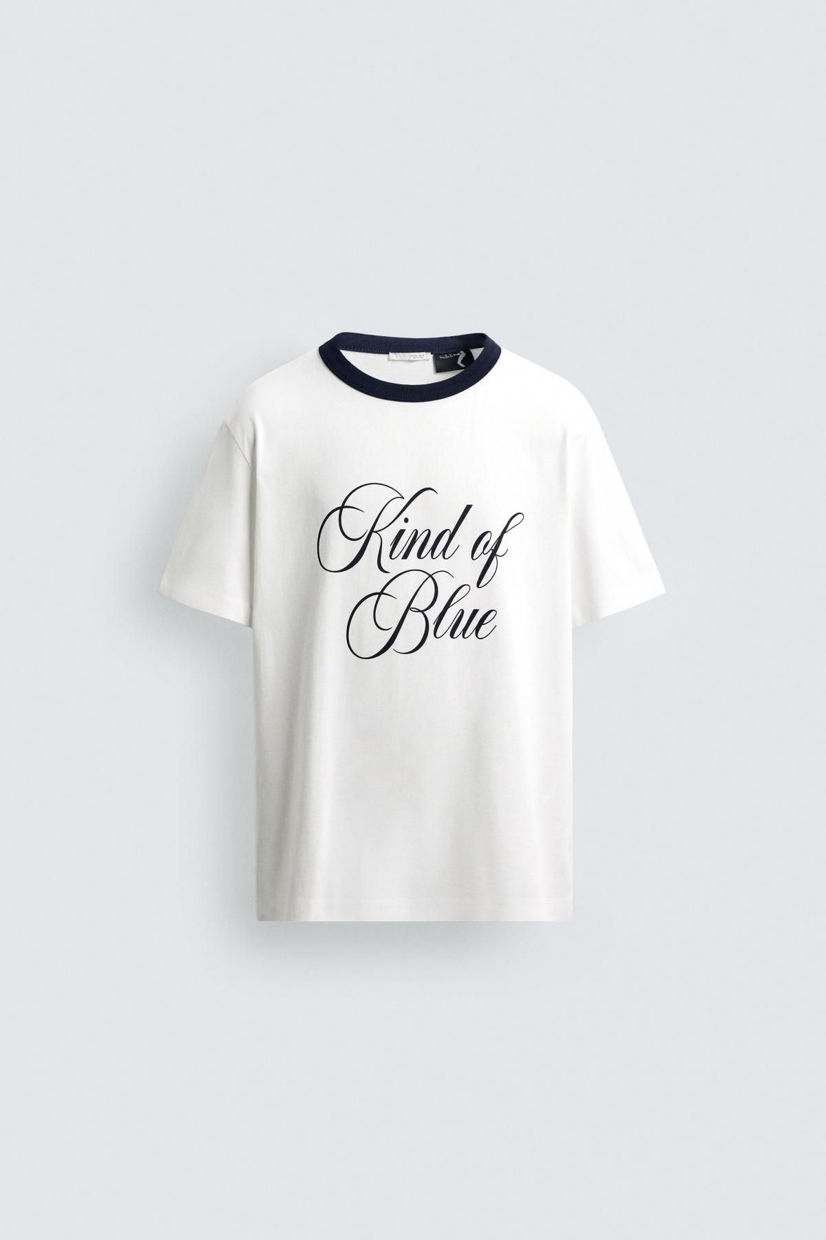자라 프린트 레터링 코튼 반팔 티셔츠 1277/318 WHITE - 상품 이미지