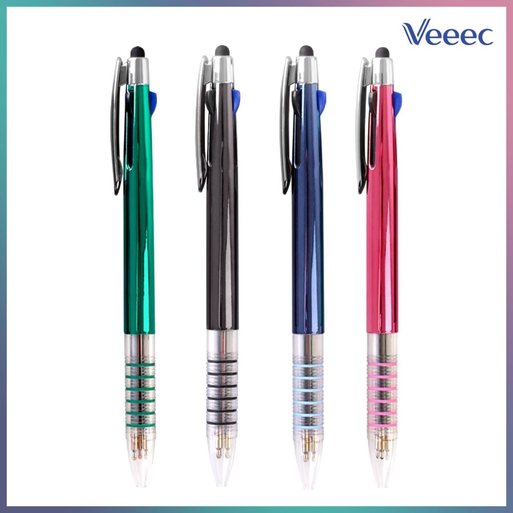 히트3색(6링) UV니들터치 볼펜 (0.7mm) X 10개 초록 - 상품 이미지