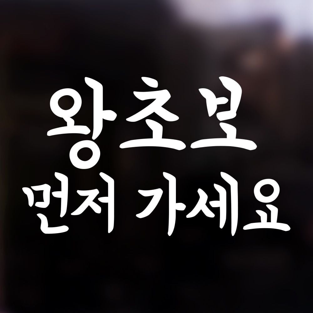 잘보이는 자동차스티커 왕초보 먼저가세요 일반스티커 - 상품 이미지
