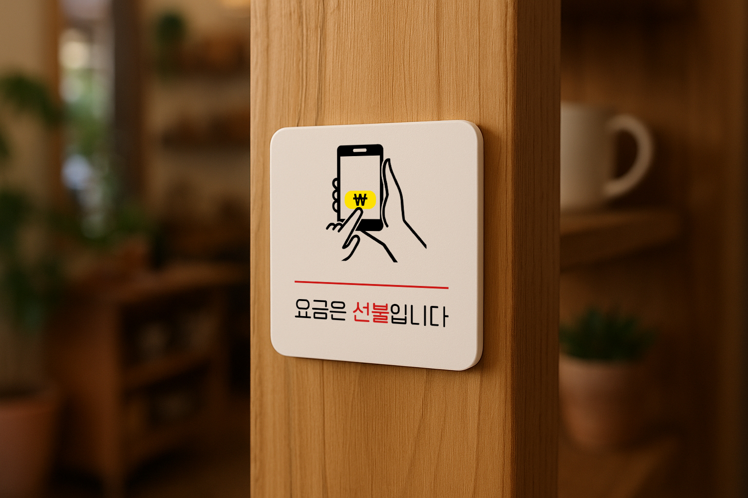 선불결제 표지판 결제 안내판 요금은선불입니다 표찰 안내 008 100x100 - 상세 이미지 3
