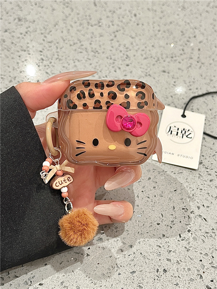 에어팟 파우치  2 3 Pro 2세대 블루투스 무선 이어폰 보호 케이스 케이스+3D 리본 AirPods 4 - 상품 이미지