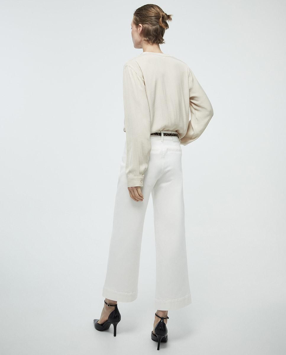 스페라 플레인 브이넥 루즈핏 블라우스 58320207788 BEIGE - 상세 이미지 4