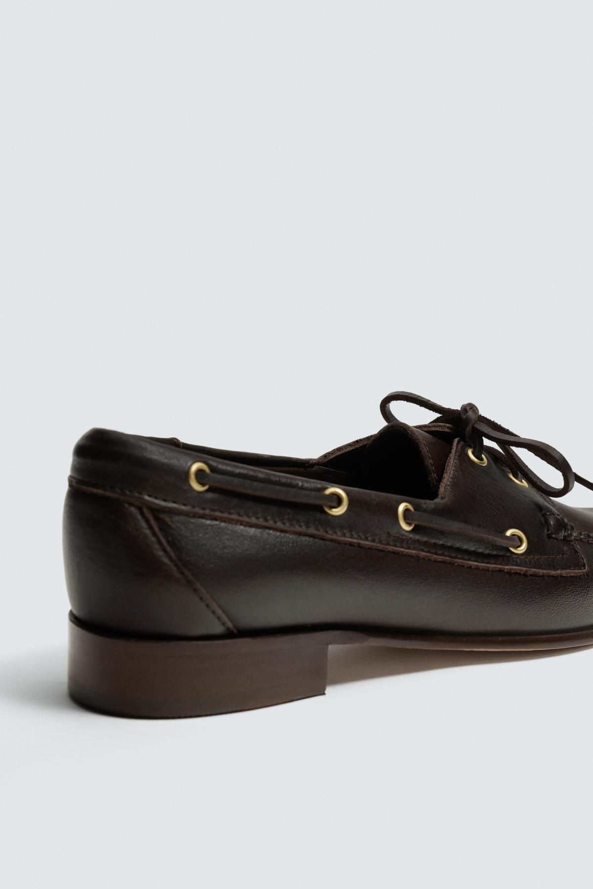 자라 프리미엄 데크슈즈 X 카스텔로 1920 2453/620 BROWN - 상세 이미지 3