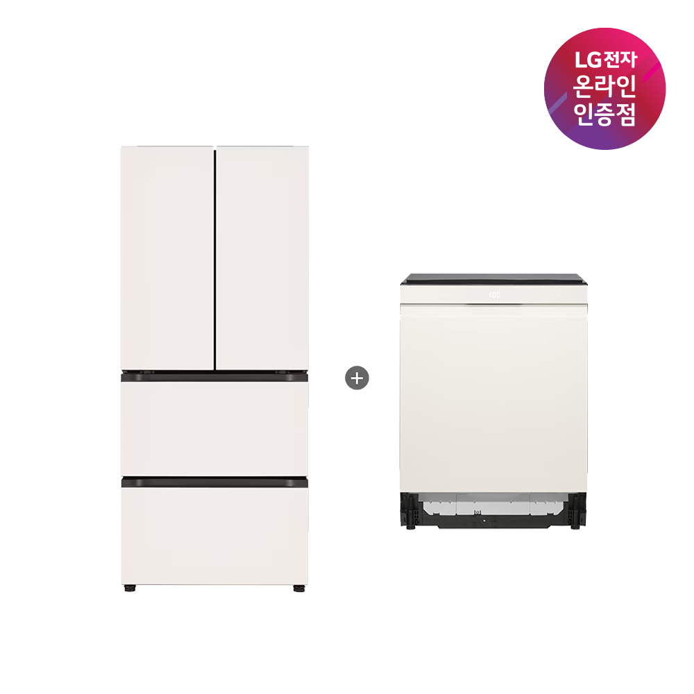LG 디오스 오브제컬렉션 김치톡톡 + LG 디오스 식기세척기 (Z408MEEF23 + DUE6BGL1E)