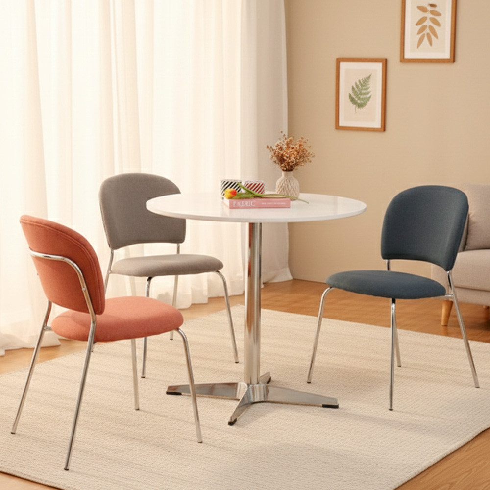 밀레 미드센츄리 모던 인테리어 디자인 카페체어 패브릭 식탁의자