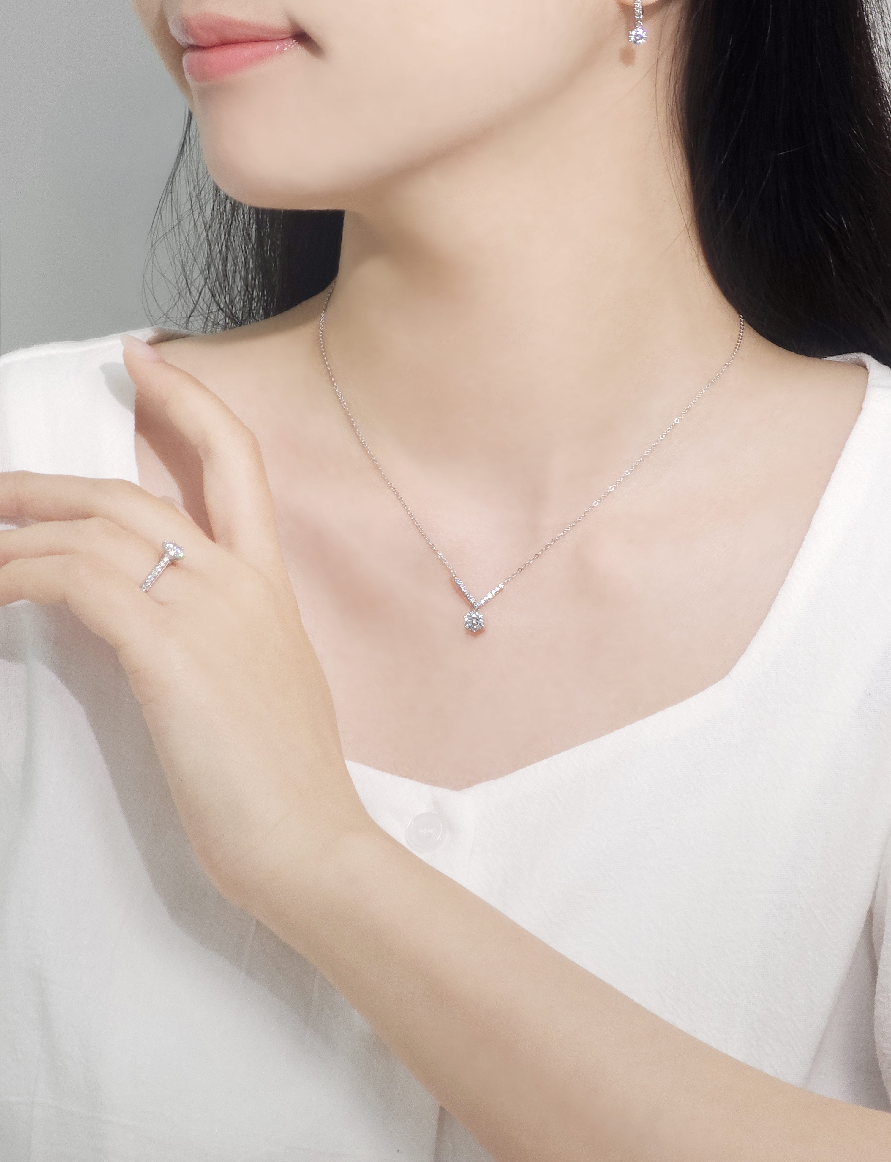 랩다이아 목걸이 드레시 IGI 랩다이아몬드 D컬러 14k 18k - 상세 이미지 5