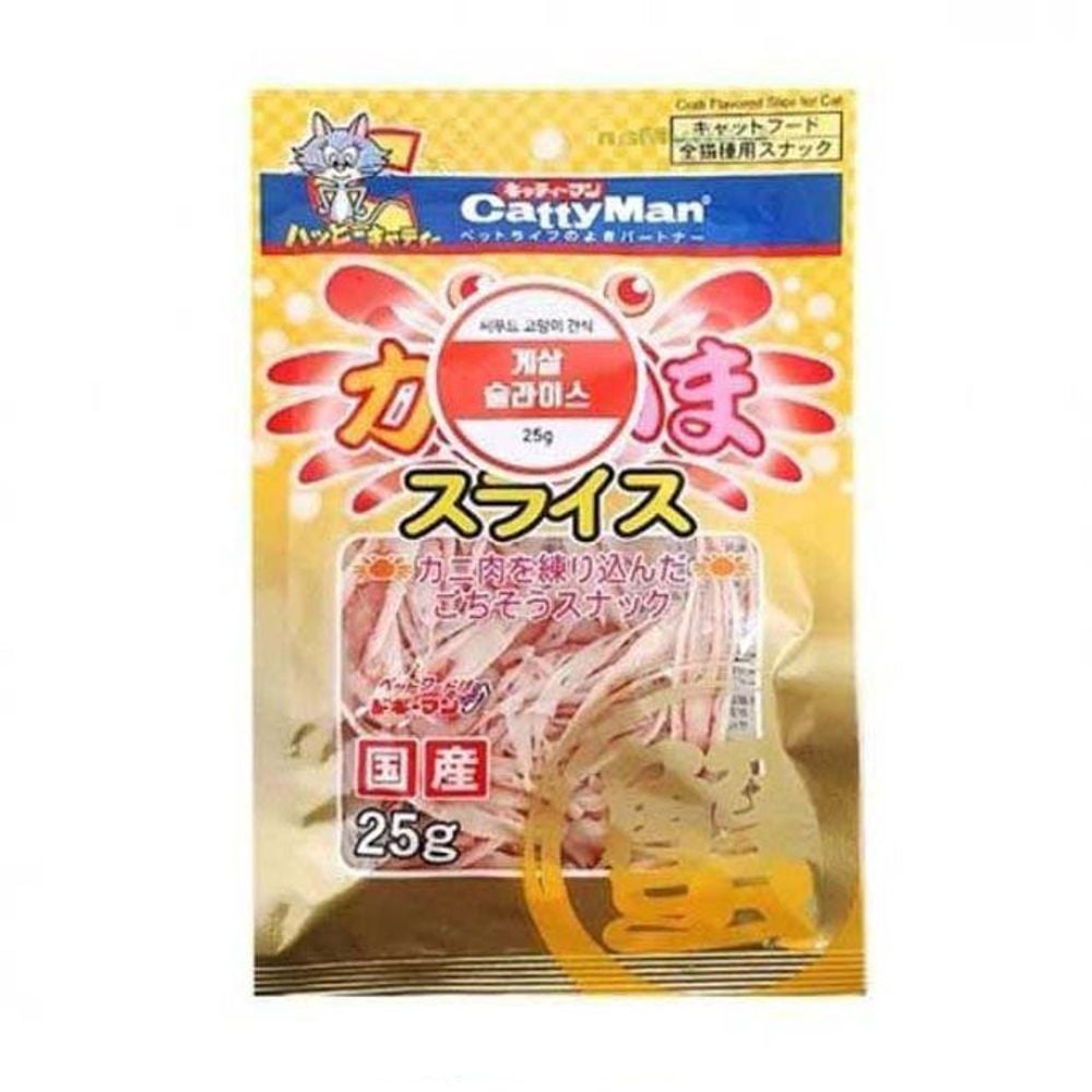 고양이간식 CattyMan 슬라이스 25g 6팩 1타 게살 - 상품 이미지