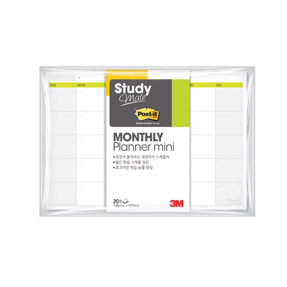 3M 스터디메이트 먼슬리 미니 플래너 1484x102mm - 상품 이미지