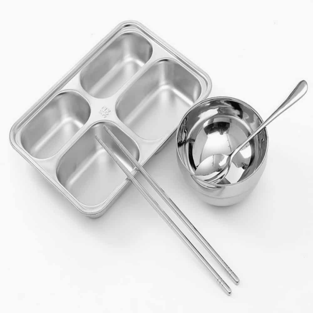 식판 수저 세트 (소) 어린이식판 유치원식판 - 메인 이미지