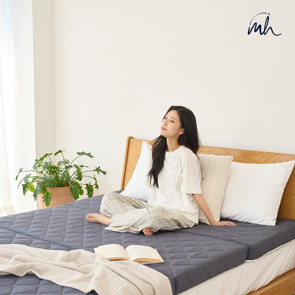 국내생산 3단 그레이폼 단단한 접이식매트리스 원룸 바닥 매트릭스 토퍼 14cm MS 그레이 이미지 7