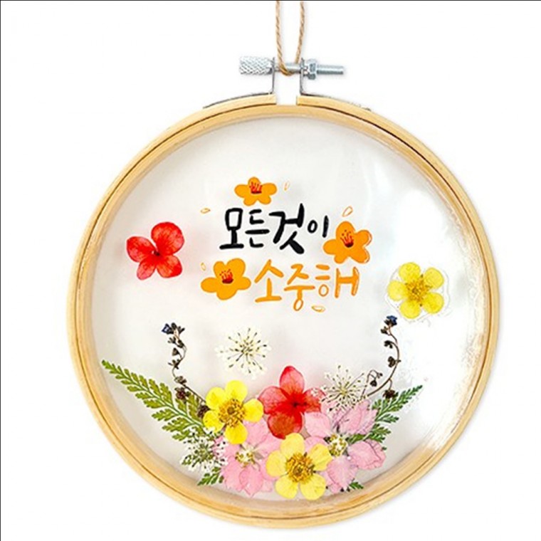 자수틀 논슬립 투명 압화 액자 만들기 - 1인세트 - 메인 이미지