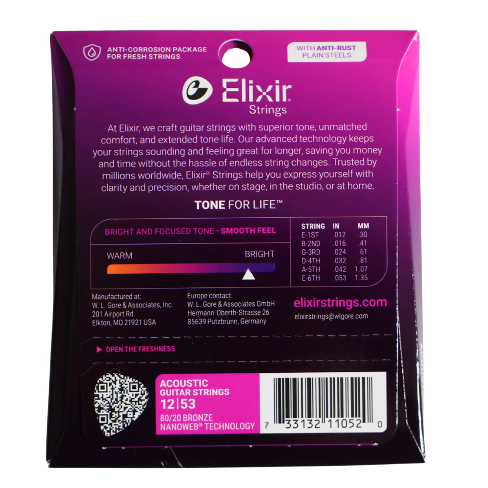 엘릭서 11052 나노웹 8020 라이트 Elixir 스트링 미국산 - 상세 이미지 2