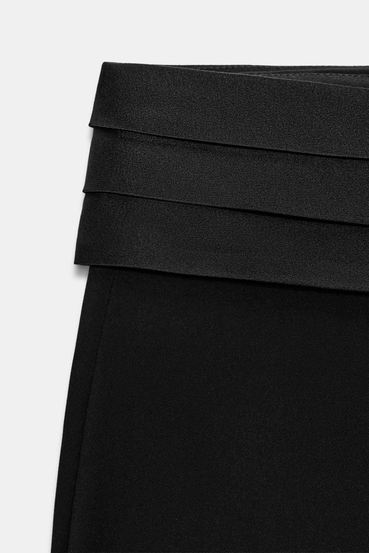 자라 한정판 플리츠 새틴 롱 스커트 9922/236 BLACK - 상세 이미지 5