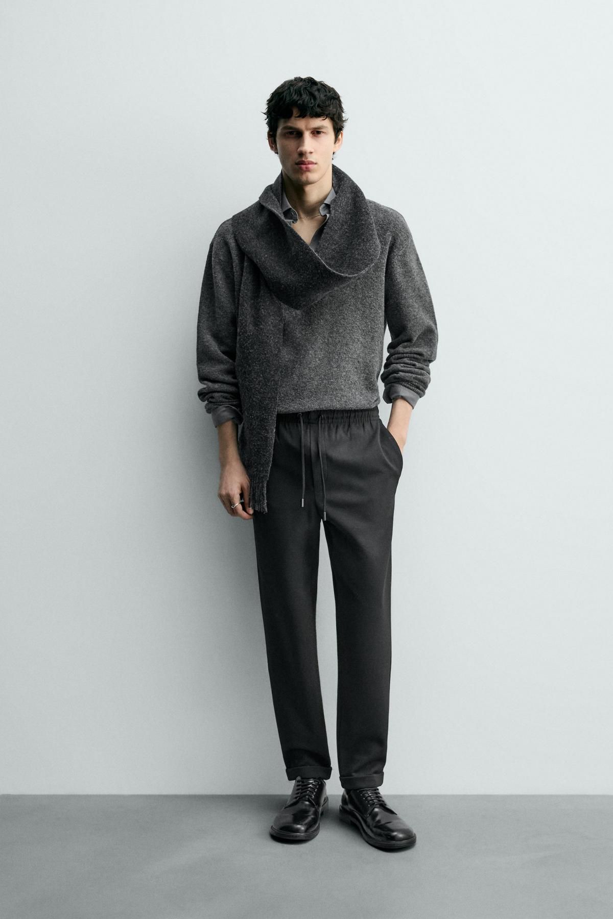 자라 논아이론 컴포트 조거 웨이스트 팬츠 0347/890 BLACK - 상세 이미지 2