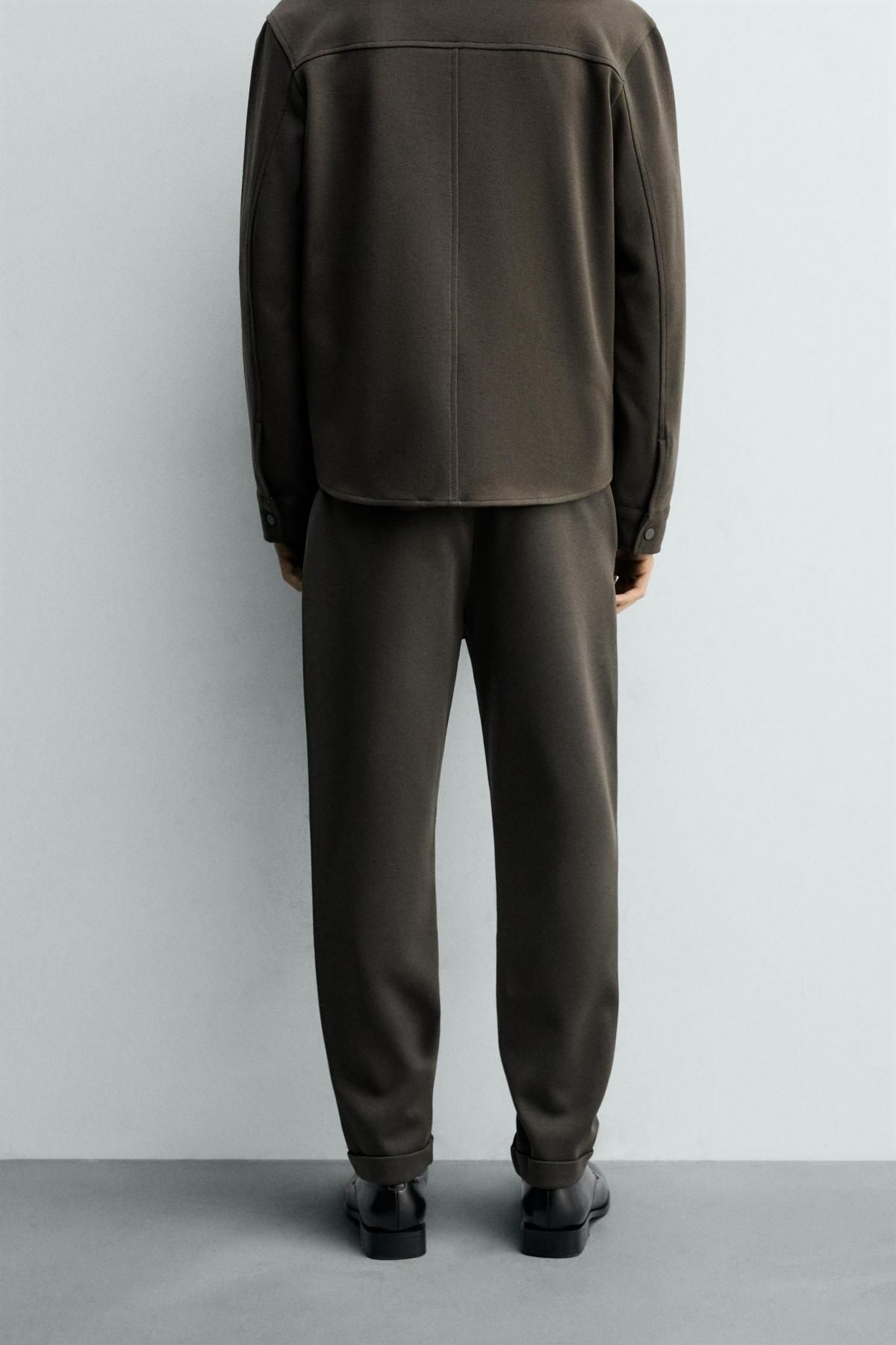 자라 컴포트 논아이론 조거 웨이스트 팬츠 0347/890 GREEN MARL - 상세 이미지 3