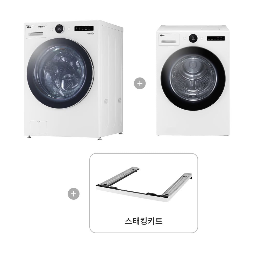 LG 디오스 오브제컬렉션 매직스페이스 냉장고 + LG 트롬 세탁기건조기 세트 (T875MHH111 + FX23WA-20WQ)