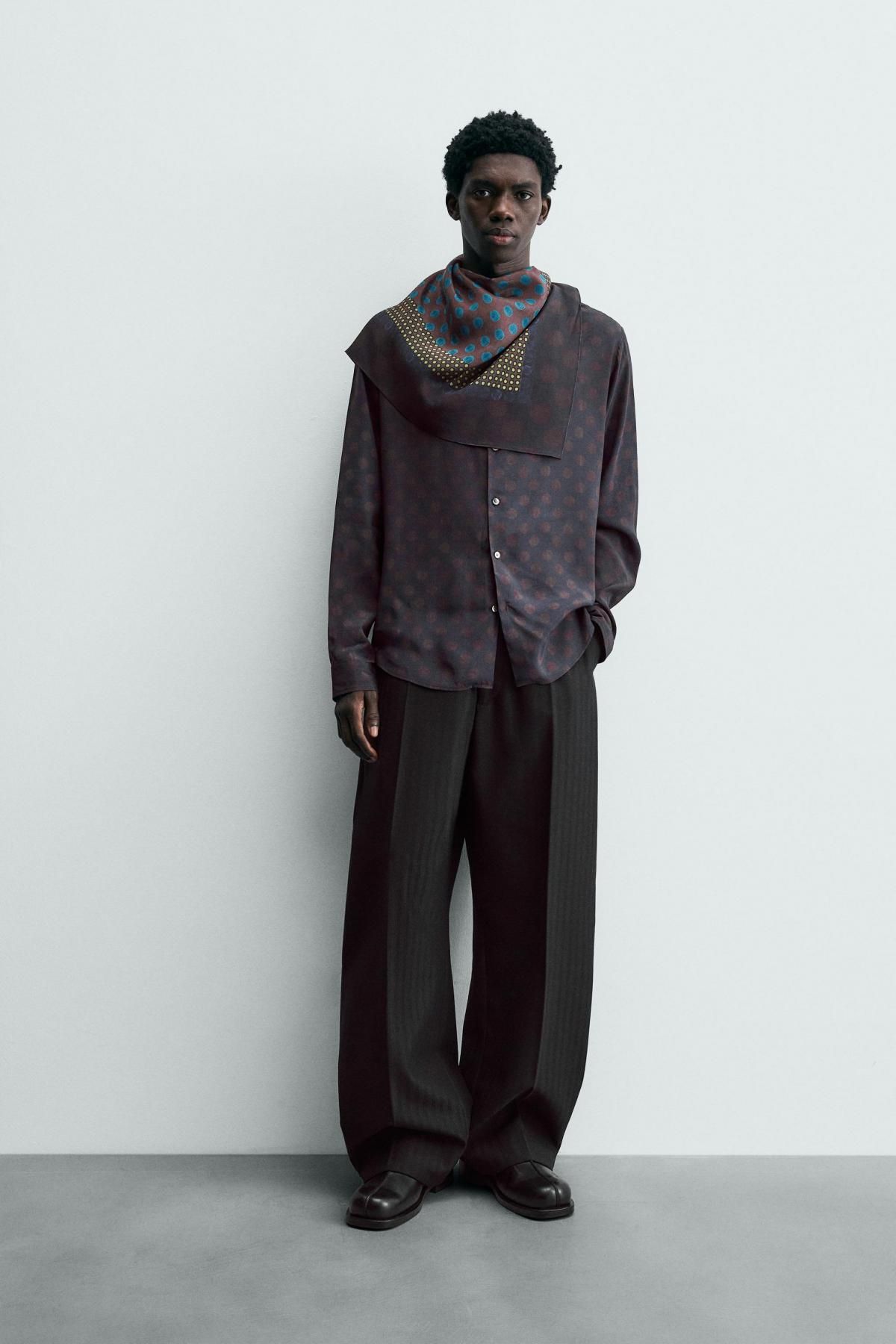 자라 한정판 울혼방 와이드 수트 팬츠 4022/085 BLACK - 상세 이미지 2