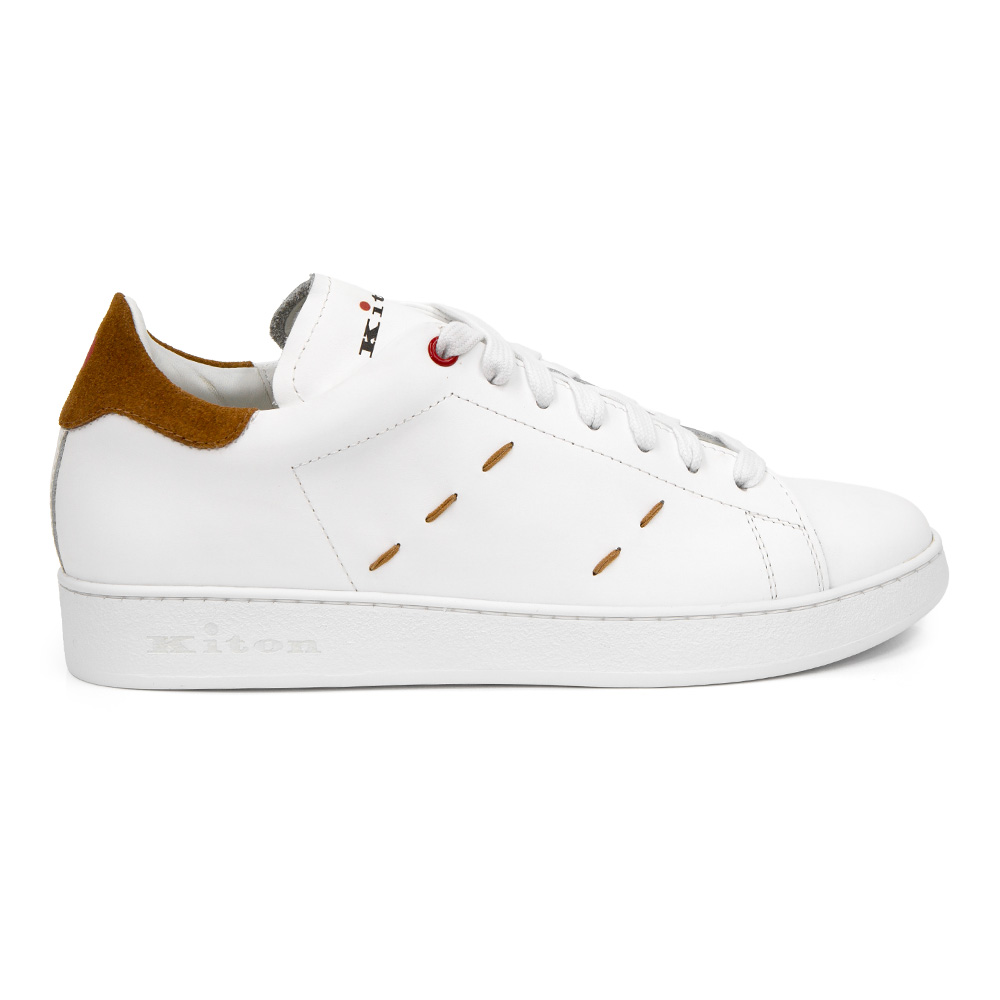 키톤 스티치 스니커즈 USSN001 XB602006 BIANCO/TERRA (2023 S/S) - 상세 이미지 2