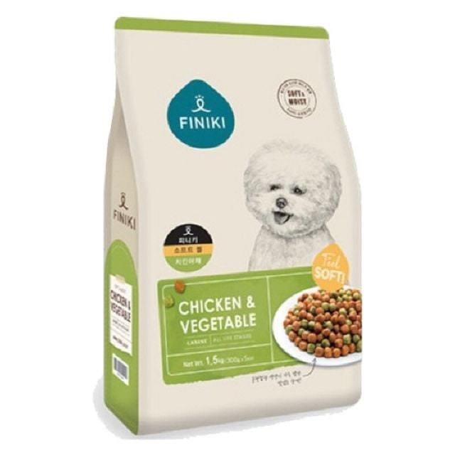 피니키 소프트볼 강아지 사료 치킨야채 1.5kg - 상품 이미지