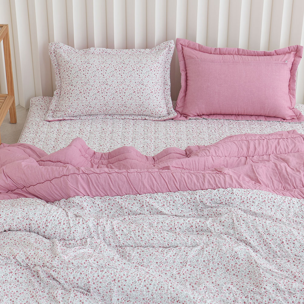 아르떼베딩 잔꽃 요매트 (요커버+솜매트) 바닥에까는 미끄럼방지 누빔 5cm