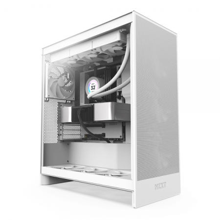 NZXT H7 Flow V2 (매트 화이트) 미들타워 컴퓨터 PC 케이스