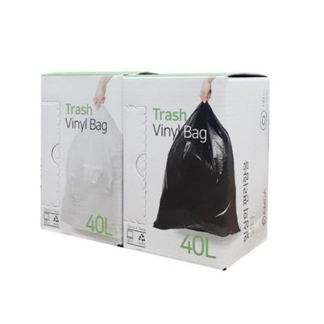 다용도 분리배출 비닐 쓰레기봉투 유백/40L(60매) - 상품 이미지