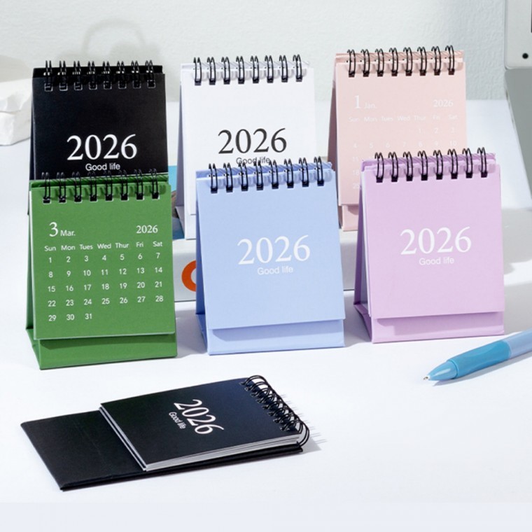 2026 미니달력 캘린더 탁상용 데스크테리어 책상 귀여운 스케줄러 새해 신년 선물 다이어리 - 상품 이미지