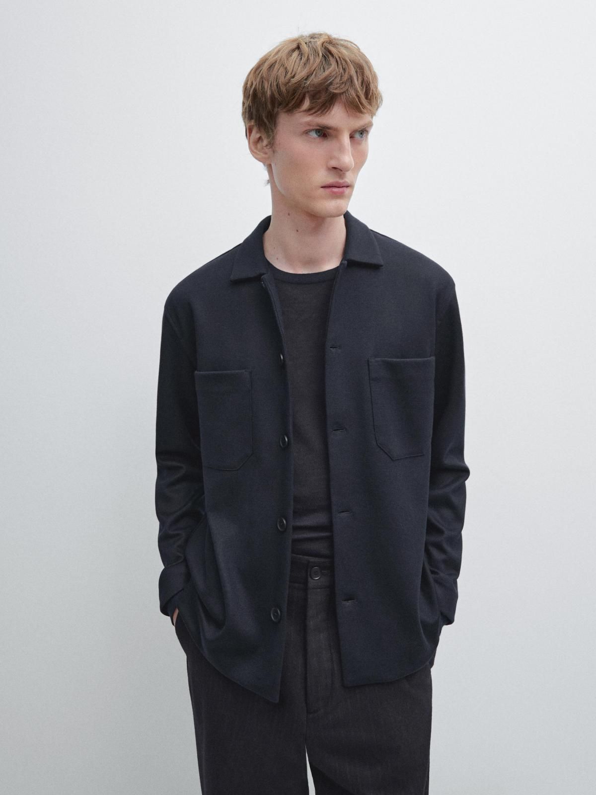 마시모두띠 테크니컬 버튼 포켓 오버셔츠 0575/156 NAVY BLUE - 상세 이미지 3