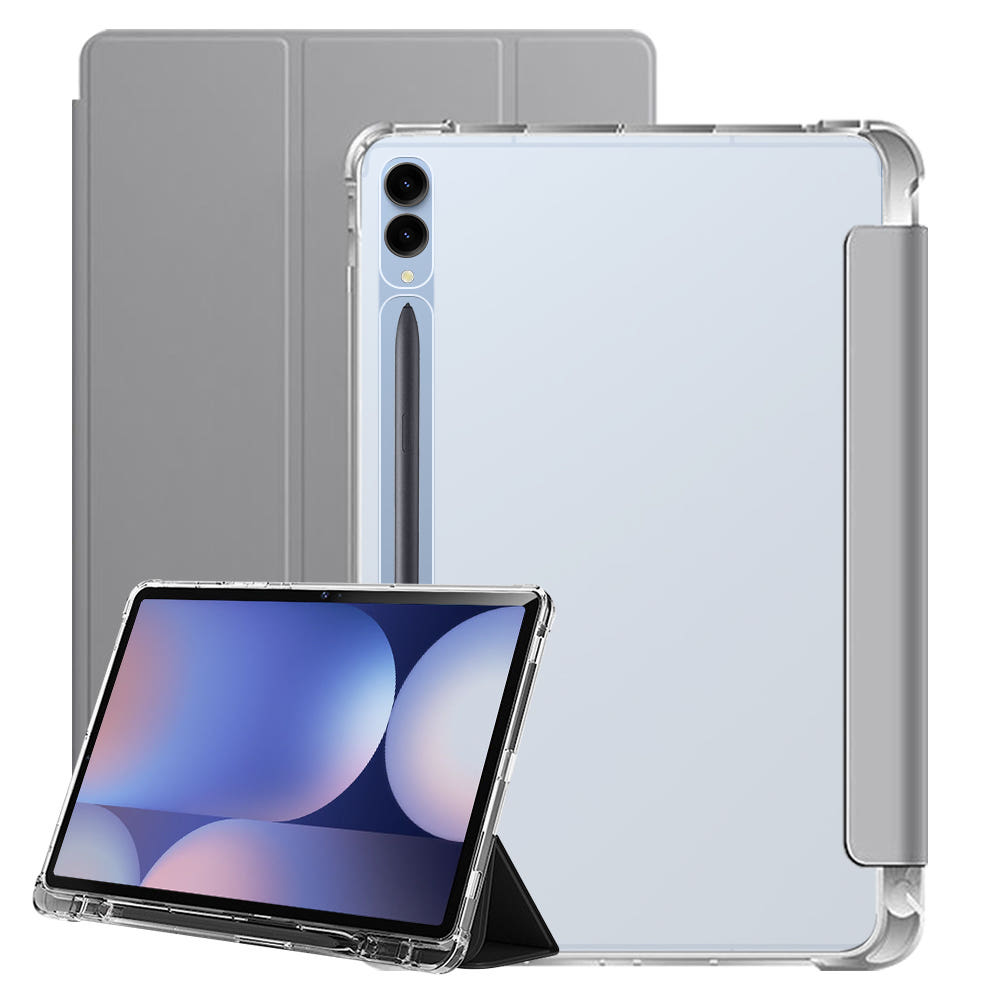 갤럭시탭 S9 FE 플러스 케이스 투명 S펜 수납 스마트 커버 폴리오 블랙, 탭 S9 FE+/S9+ - 상세 이미지 3