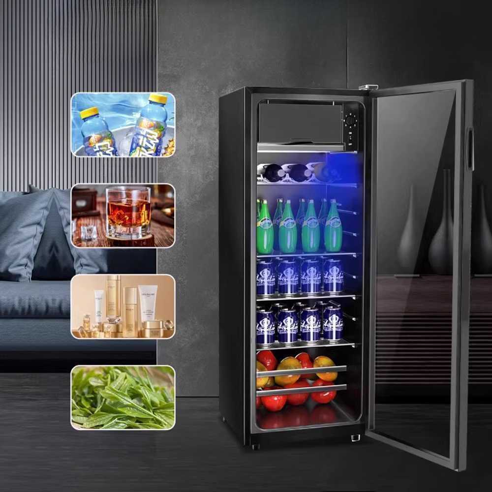 가정용 술장고 소형 미니 냉장고 와인 맥주 냉각 보관 118L (냉장+약냉동 LED) - 상세 이미지 3