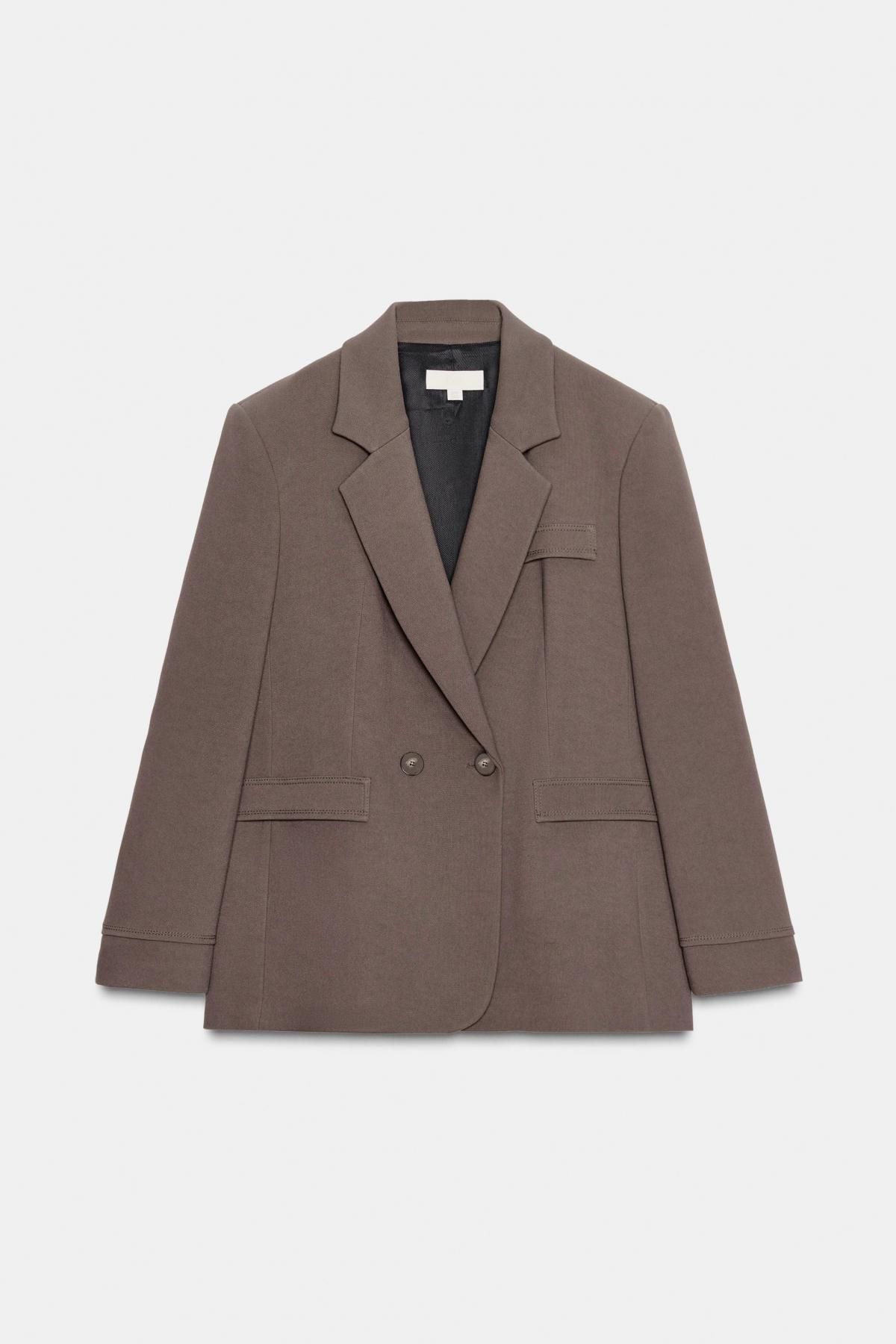 자라 테일러드 더블브레스트 숄더패드 자켓 9887/676 CAMEL - 메인 이미지