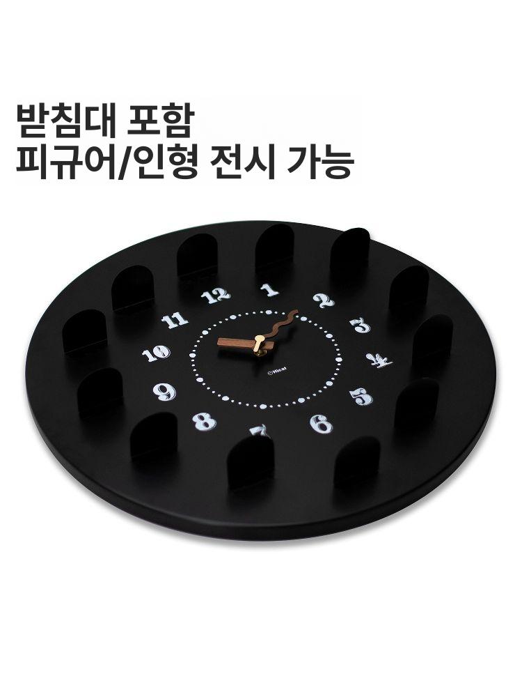 빈티지 블랙 벽걸이 DIY 자석 아트 거실 고급 감성 LIN20328 냉장고 자석 포함 20인치 직경50.5cm - 상세 이미지 5