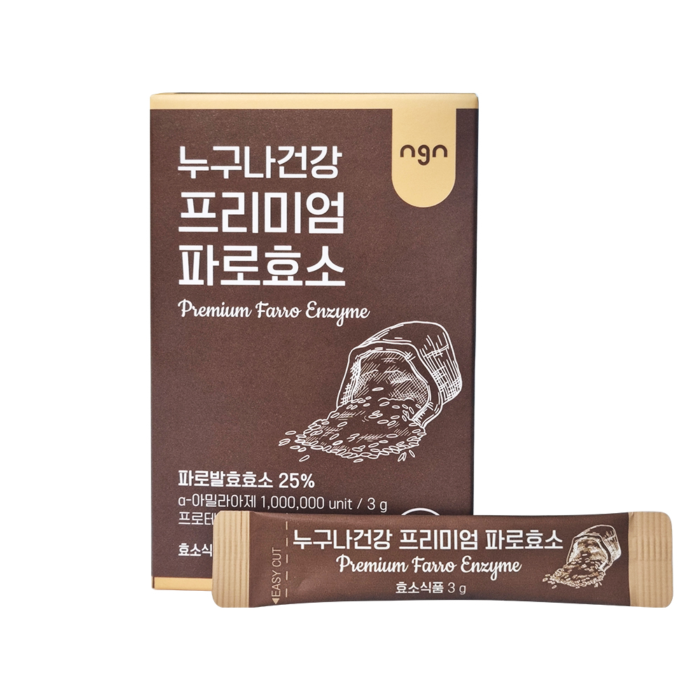 누구나건강 파로효소 발효 곡물 효소 100만 역가 수치 30포, 1개 - 상품 이미지