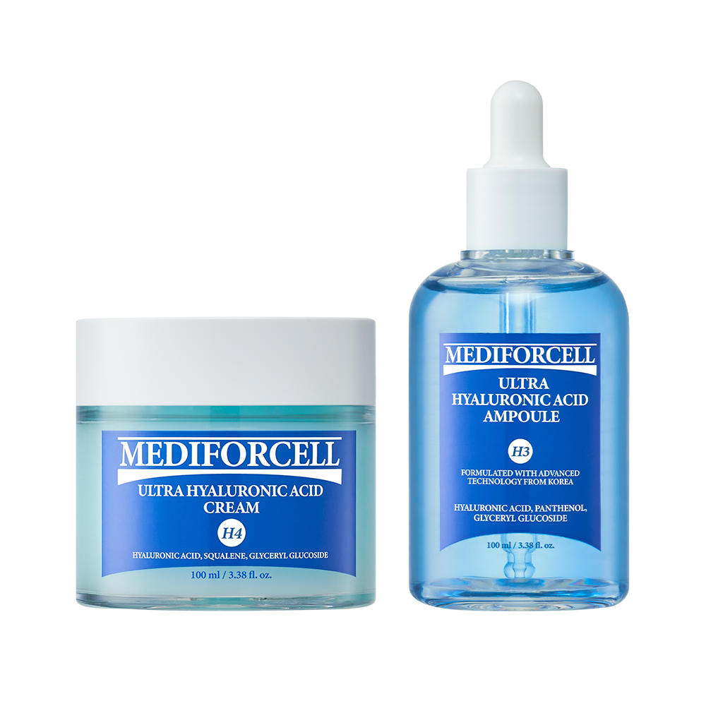 [2종세트] 메디포셀 울트라 히알루론산 크림 100ml + 히알루론산 앰플 100ml - 상세 이미지 2