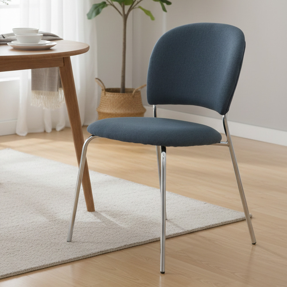 밀레 미드센츄리 모던 인테리어 디자인 카페체어 패브릭 식탁의자