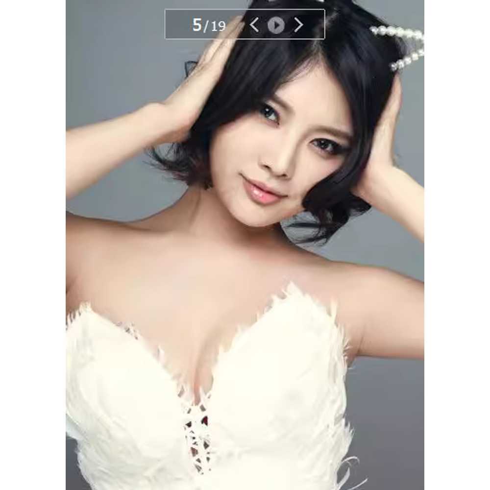 미니웨딩드레스 화이트 벌룬 제주도 튜브탑 파티룩 - 상세 이미지 5