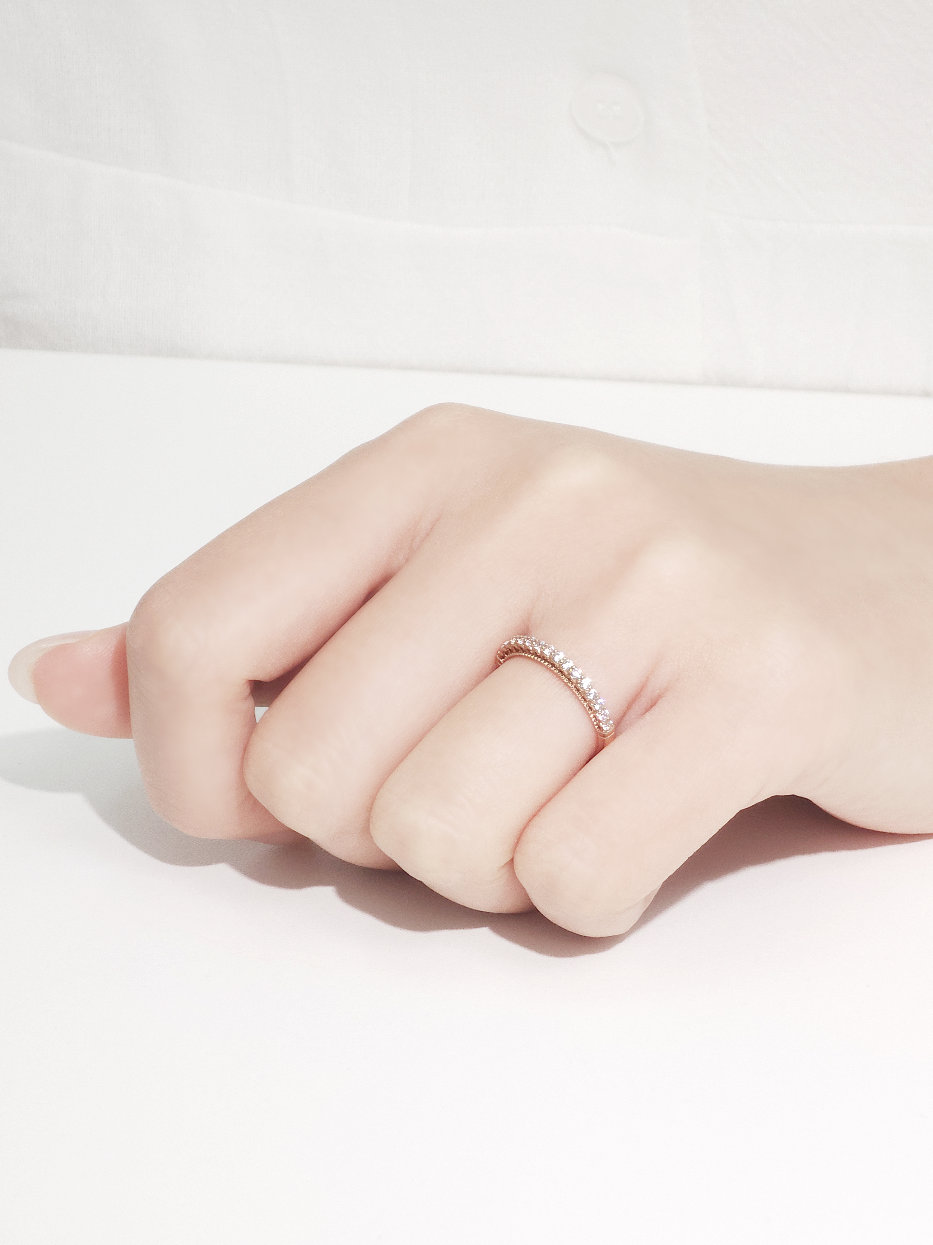 랩다이아 하프 가드링 반지 드레시 랩다이아몬드 14k 18k 이미지 7