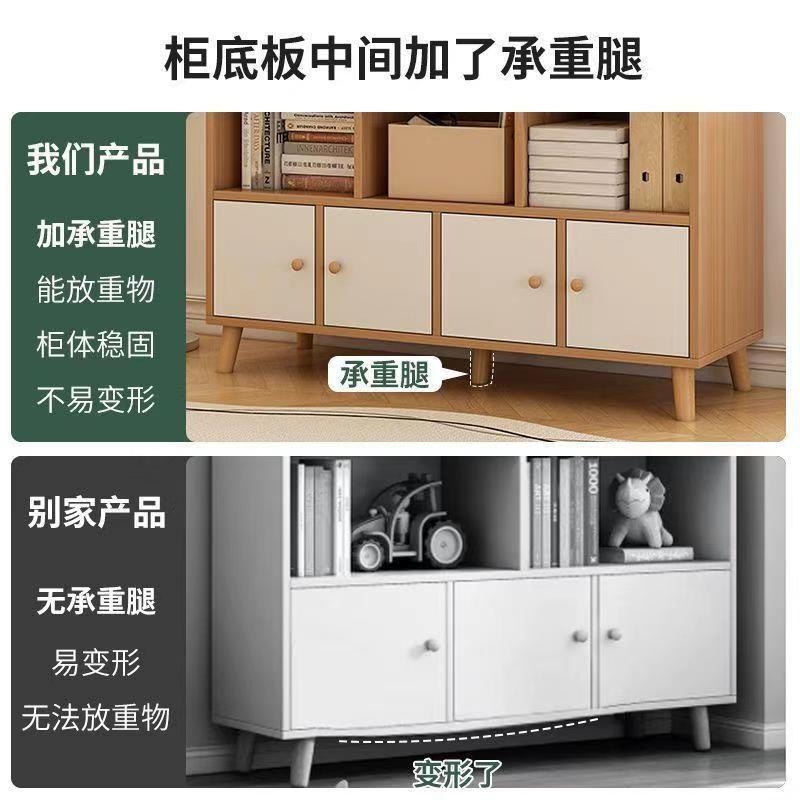 벽책장 거실수납장 스탠딩캐비닛 선반 책장 플립북 책꽂이 서재 - 상세 이미지 2