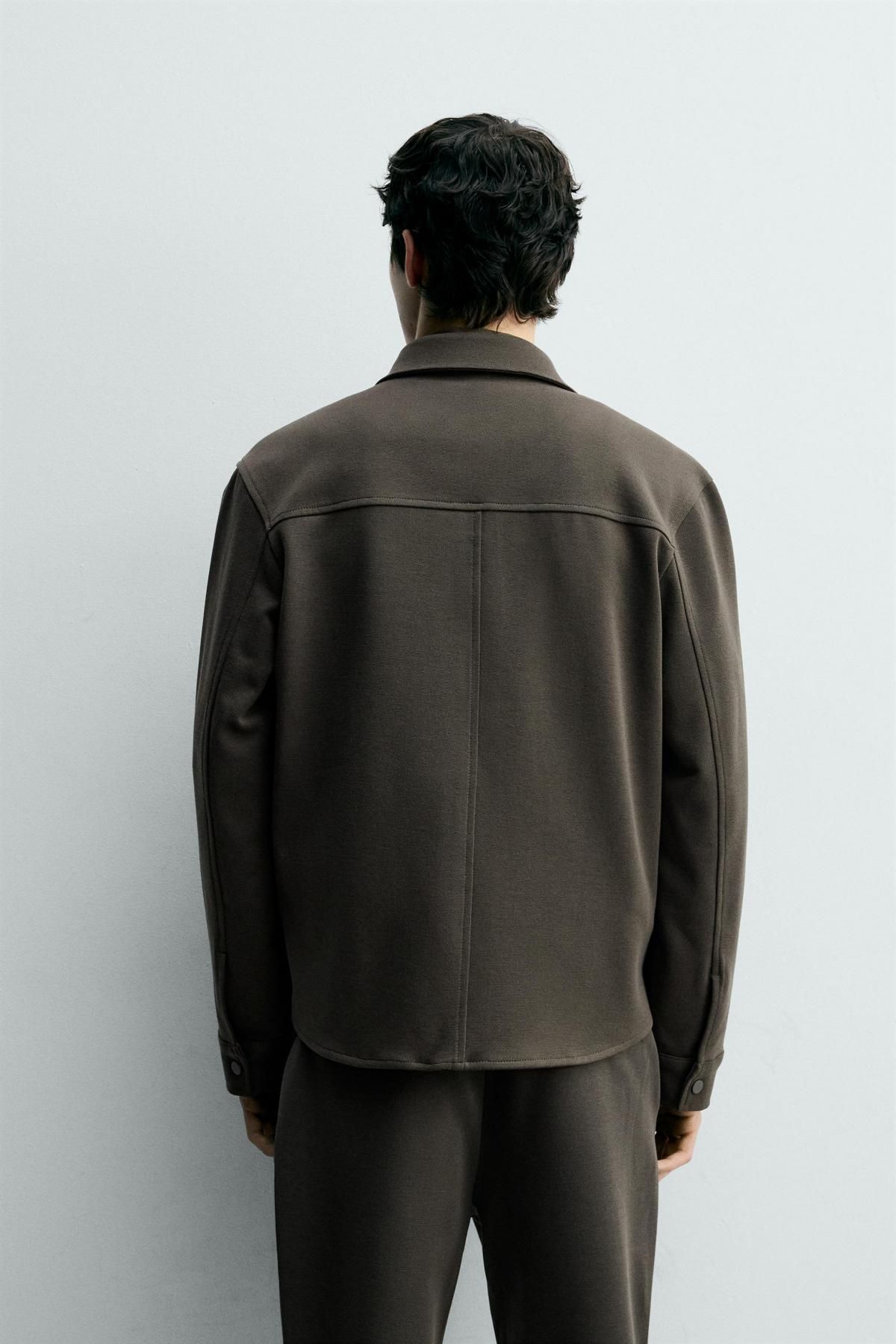 자라 컴포트 스트레치 논아이론 오버셔츠 7484/892 GREEN MARL - 상세 이미지 4