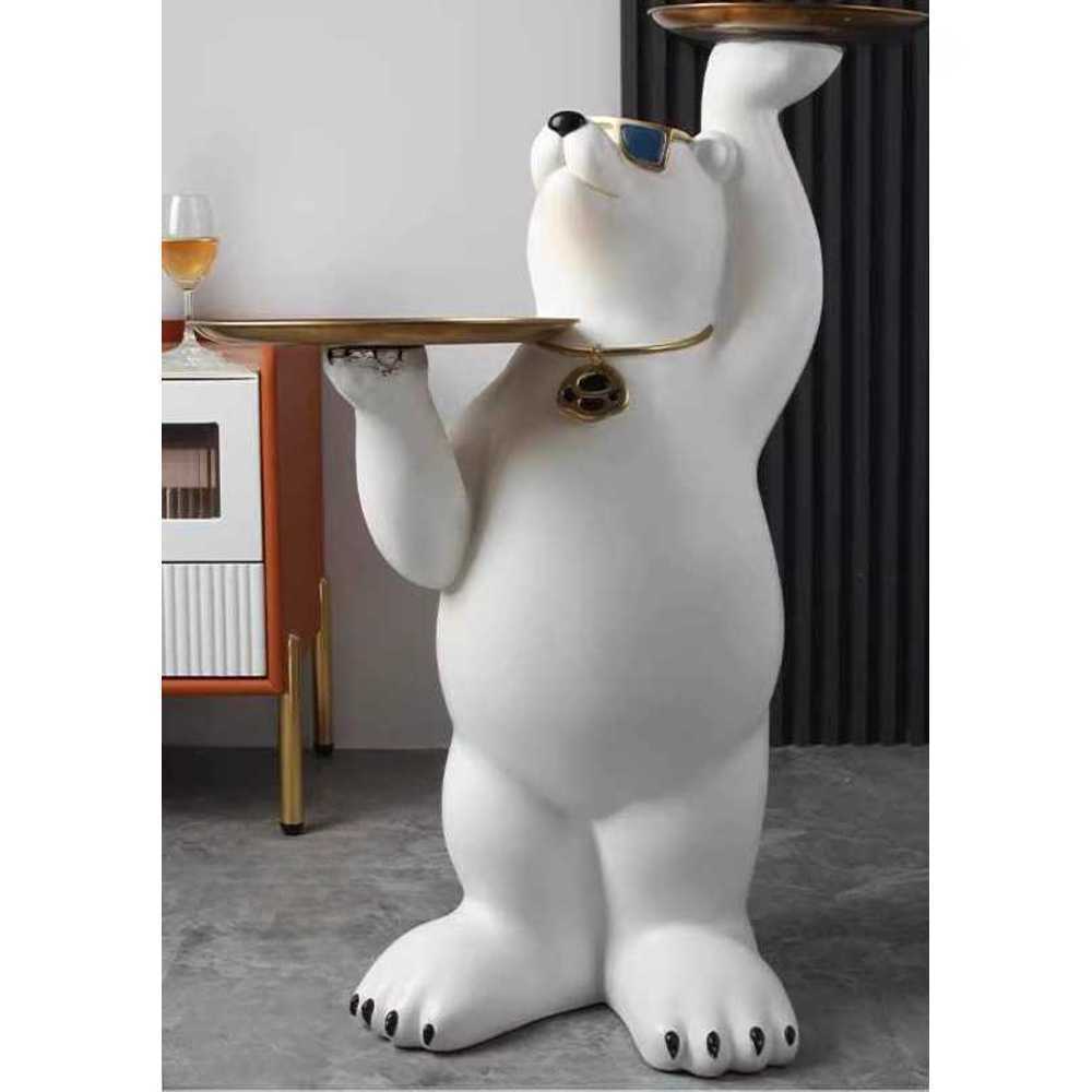 북극곰 트레이 장식품 거실 인테리어용 이사 선물 A - 상품 이미지