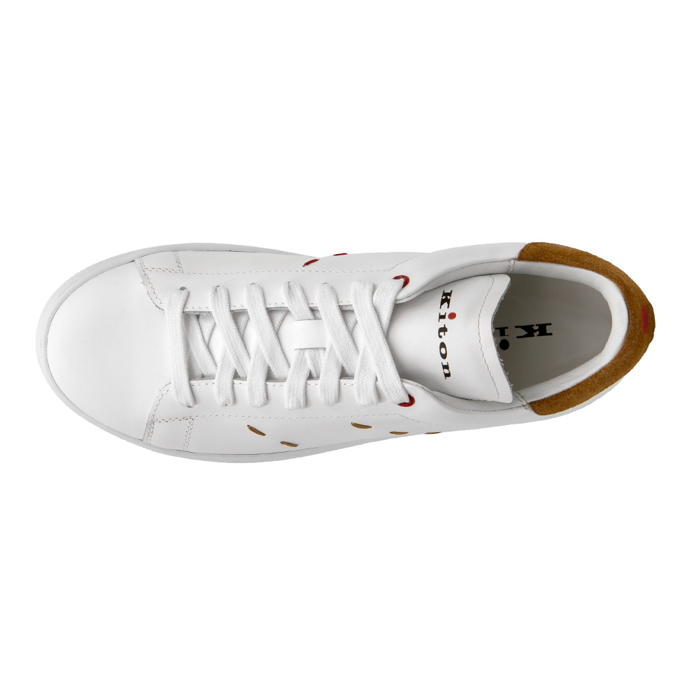 키톤 스티치 스니커즈 USSN001 XB602006 BIANCO/TERRA (2023 S/S) - 상세 이미지 5