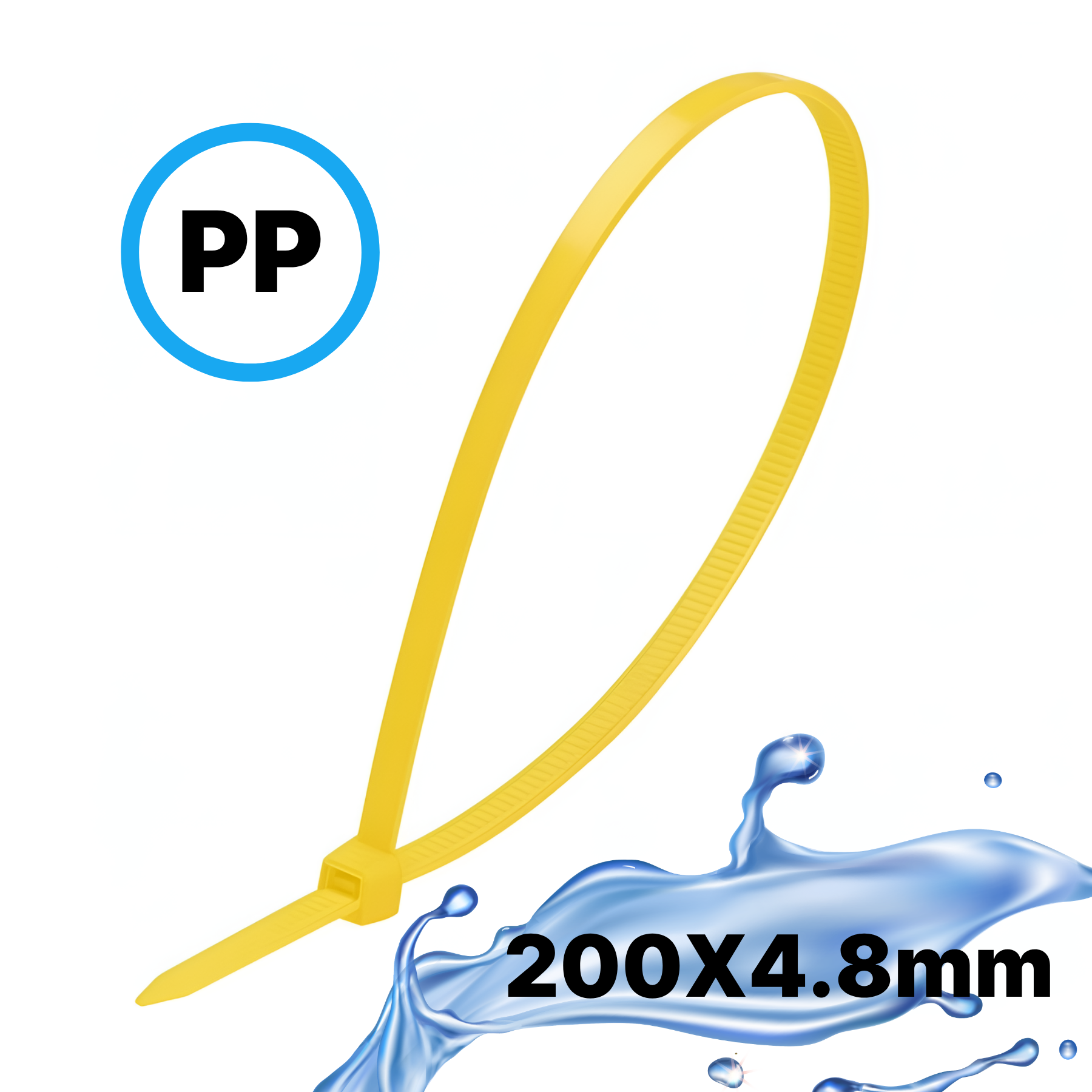 PP케이블타이 수중,내수성,내습성 특수케이블타이 200x4.8mm 1봉 100개입 - 상품 이미지