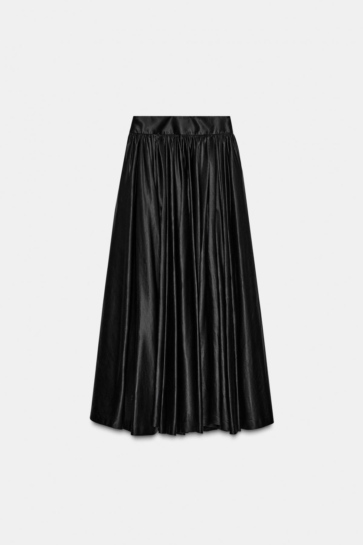 자라 한정판 볼륨 롱 맥시 스커트 9647/928 BLACK - 상세 이미지 5